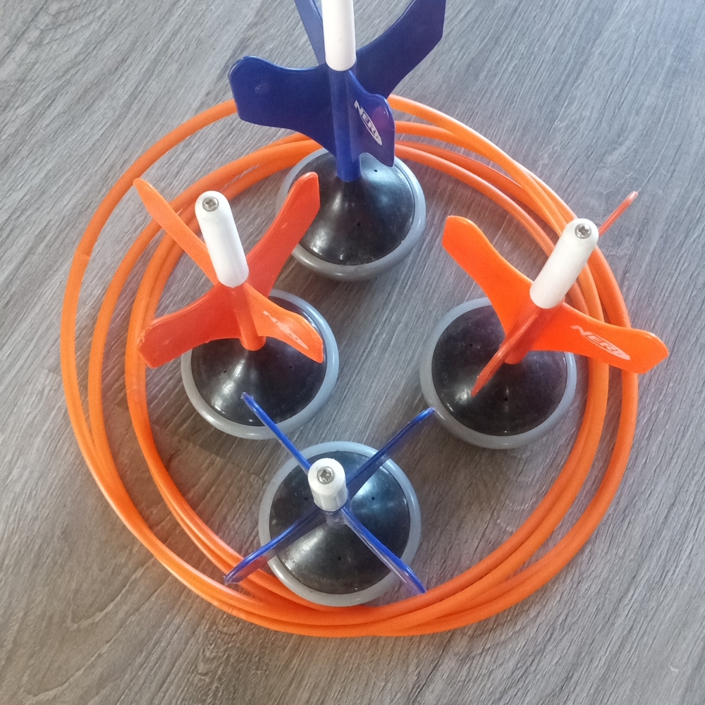 Nerf Orange and Blue Target Ring with Launcher Darts